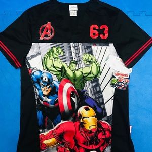 Cherokee Marvel Avengers Men’s Scrub Top